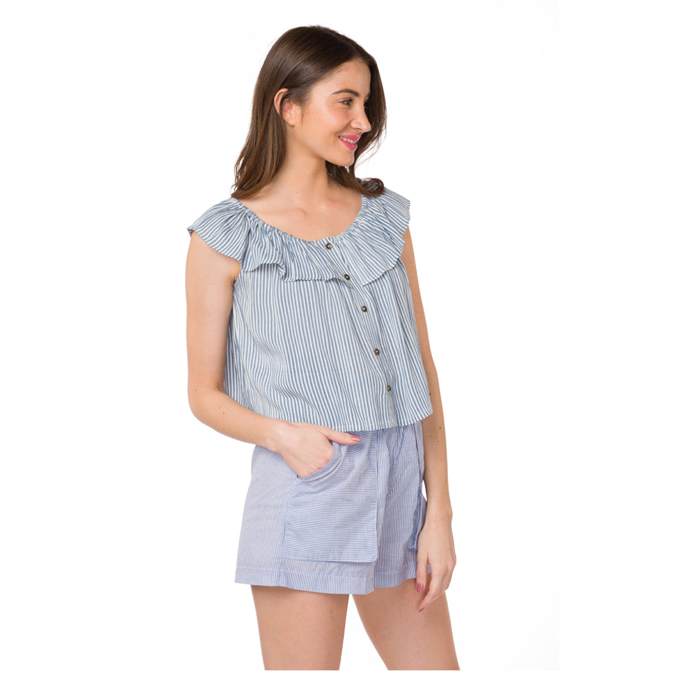 Furbelow Off Shoulder Top - MyraUSA