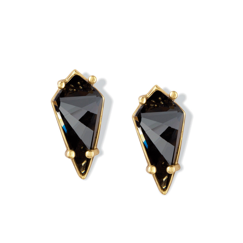 Black Knight Stud Earrings - MyraUSA