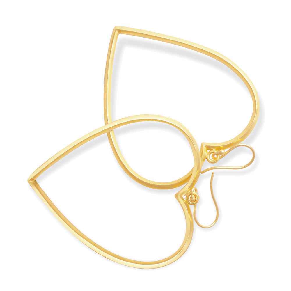 The Golden Hearts Drop Earrings