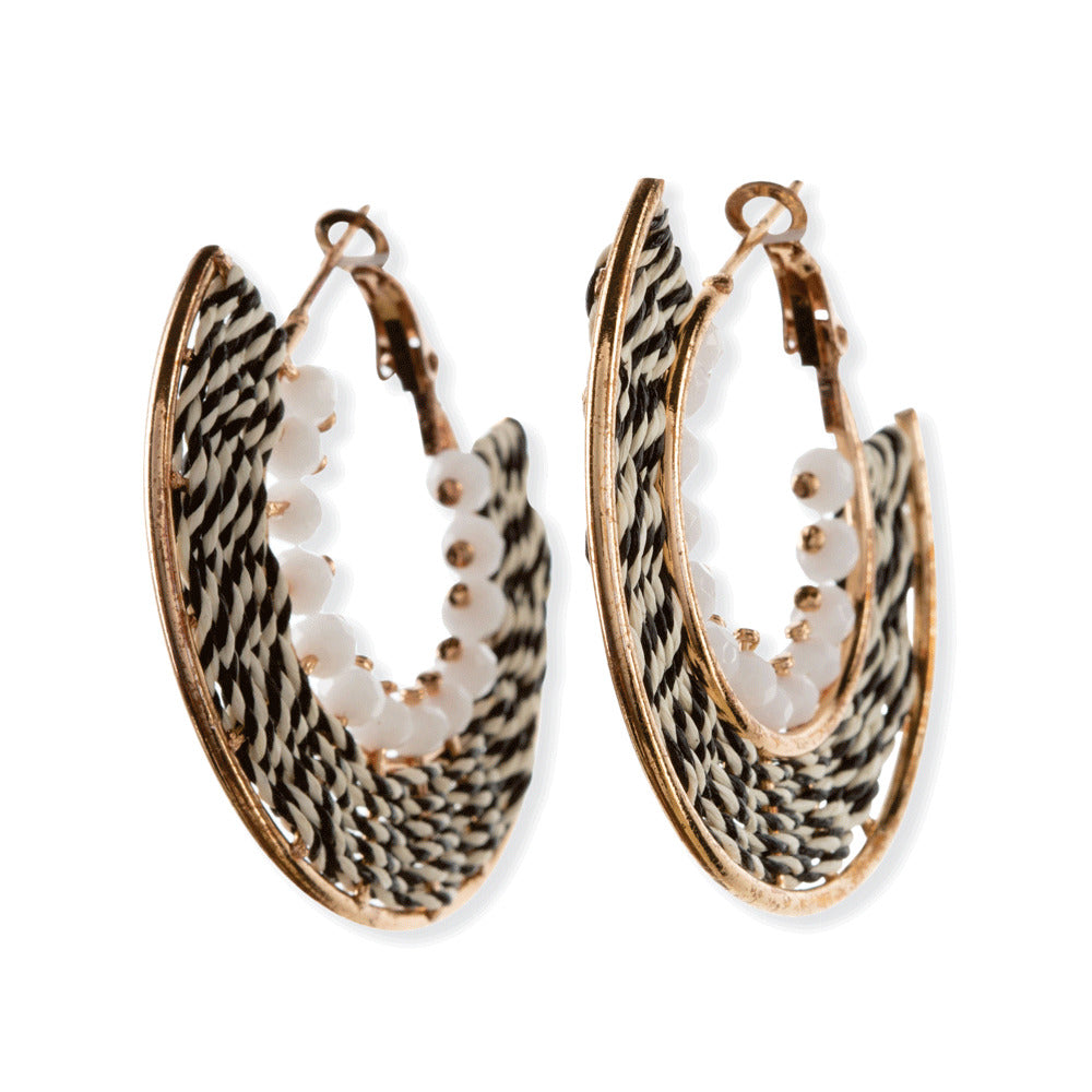 Zebra Zeal Hoop Earrings - MyraUSA