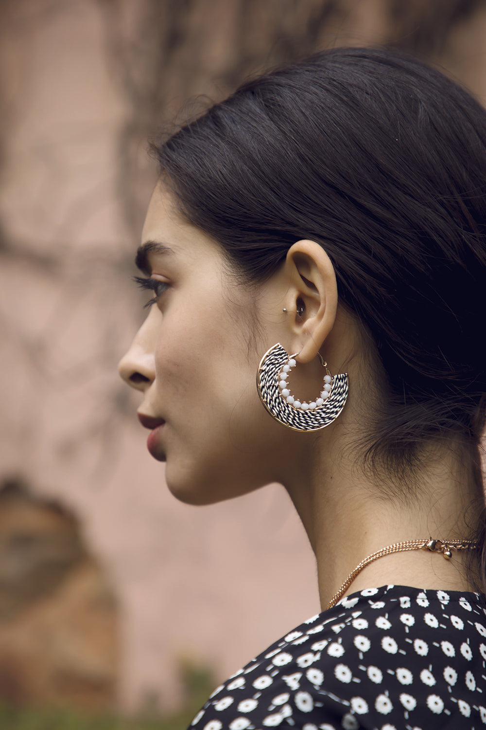 Zebra Zeal Hoop Earrings - MyraUSA