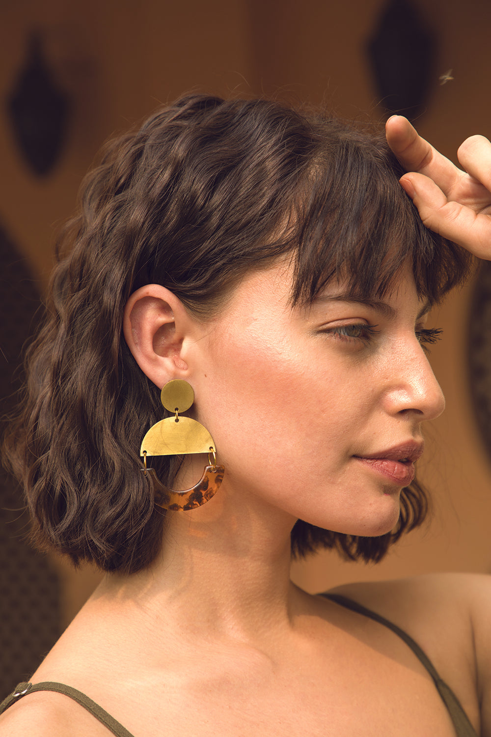 Tiger Eyes Drop Earrings - MyraUSA