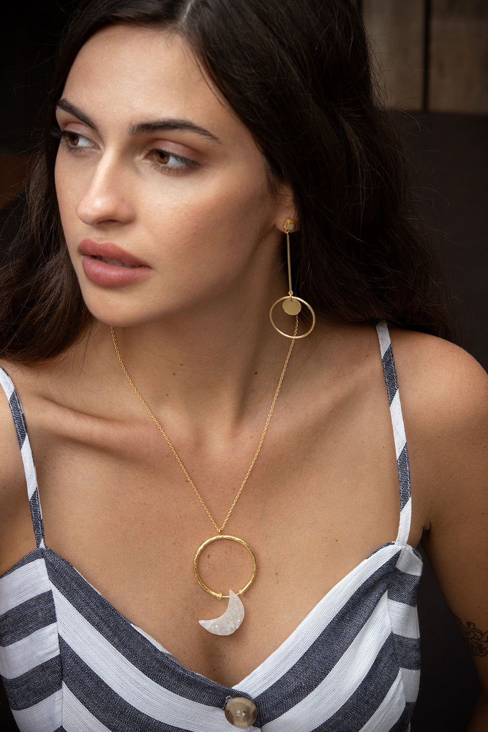 Angel Crescent Necklace - MyraUSA