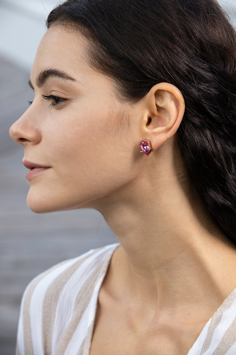 Precious Mauve Stud Earrings - MyraUSA