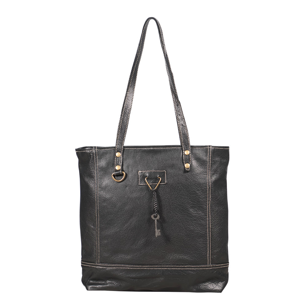Slim Leather Tote Bag - MyraUSA