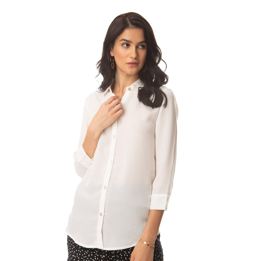 Minimalistic White Chic Shirt - MyraUSA