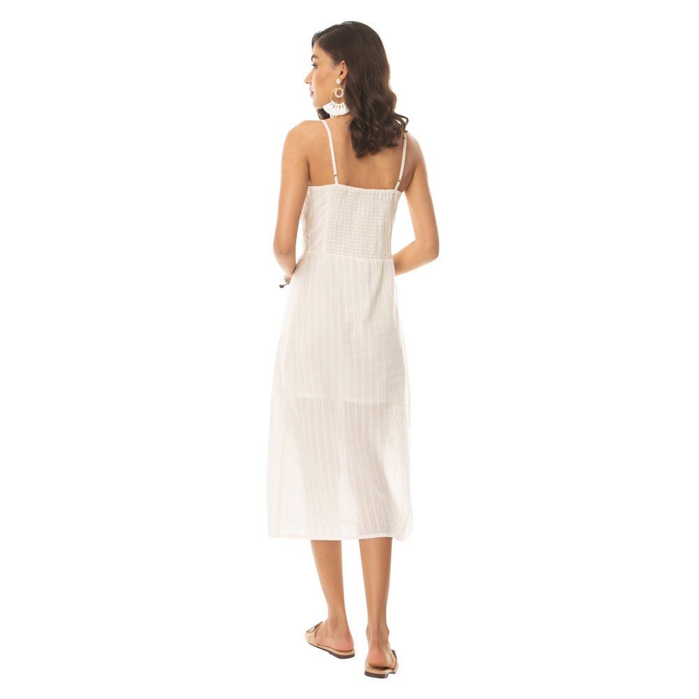 Chic Net Detail Dress - MyraUSA