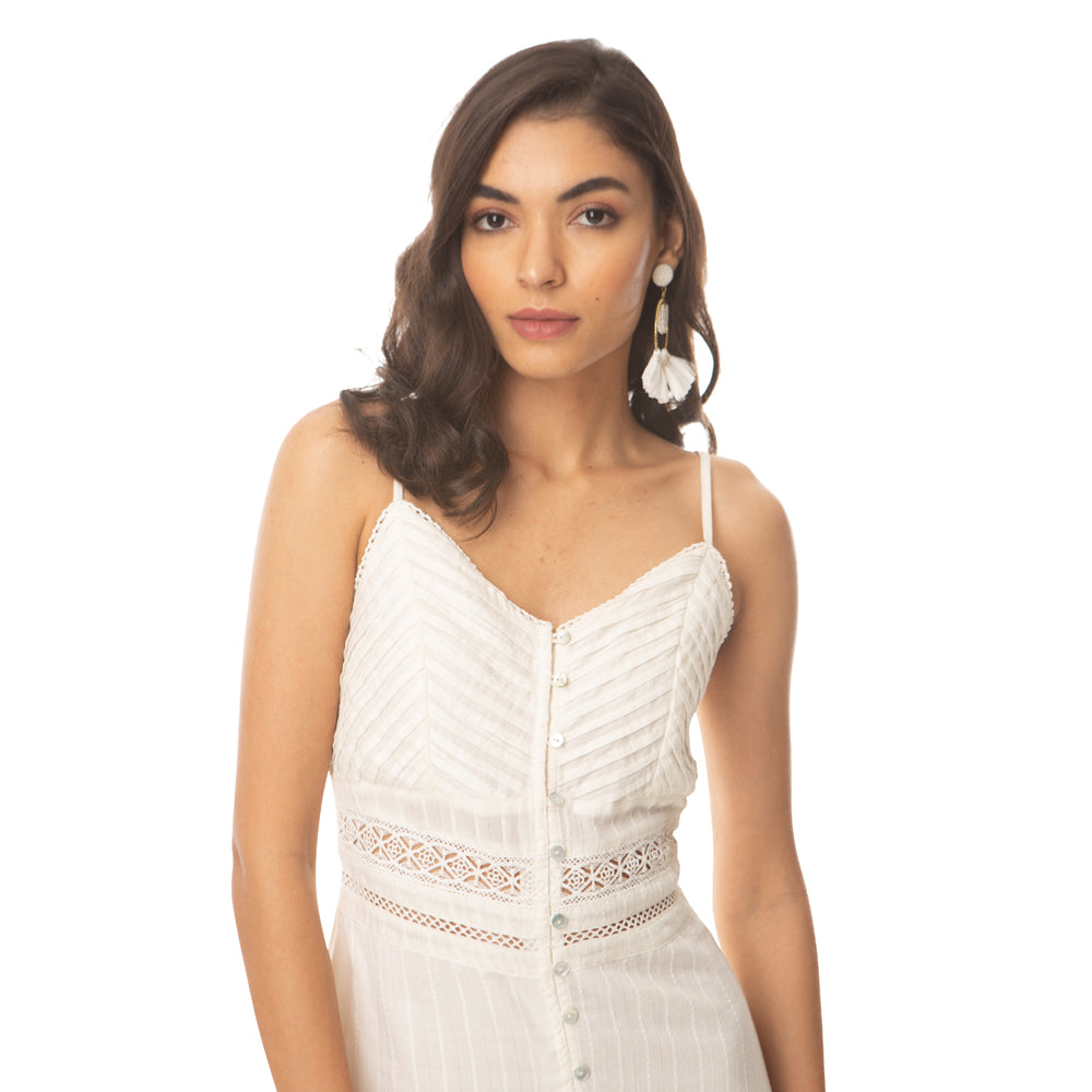 Chic Net Detail Dress - MyraUSA