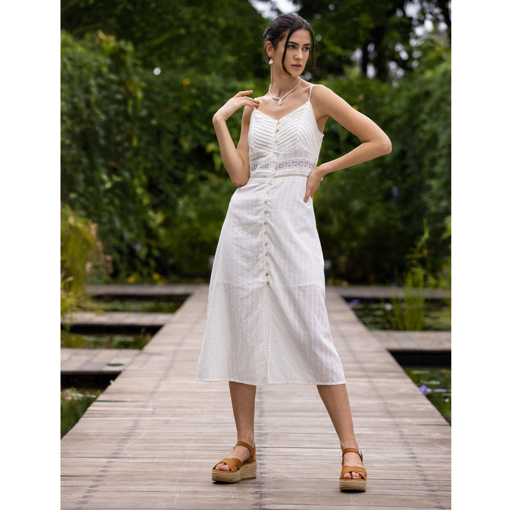 Chic Net Detail Dress - MyraUSA