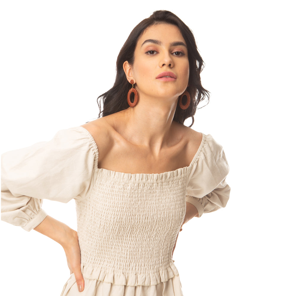 Desert Storm Smocking Dress - MyraUSA