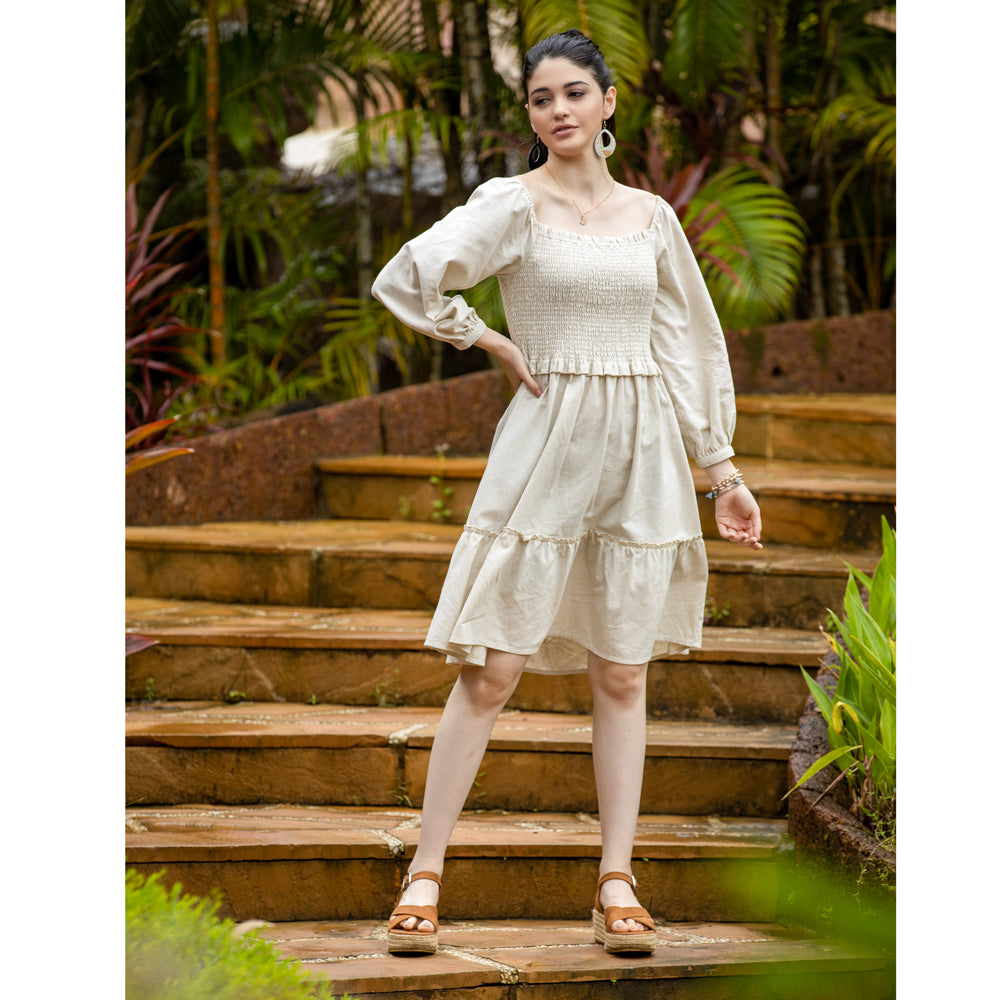 Desert Storm Smocking Dress - MyraUSA