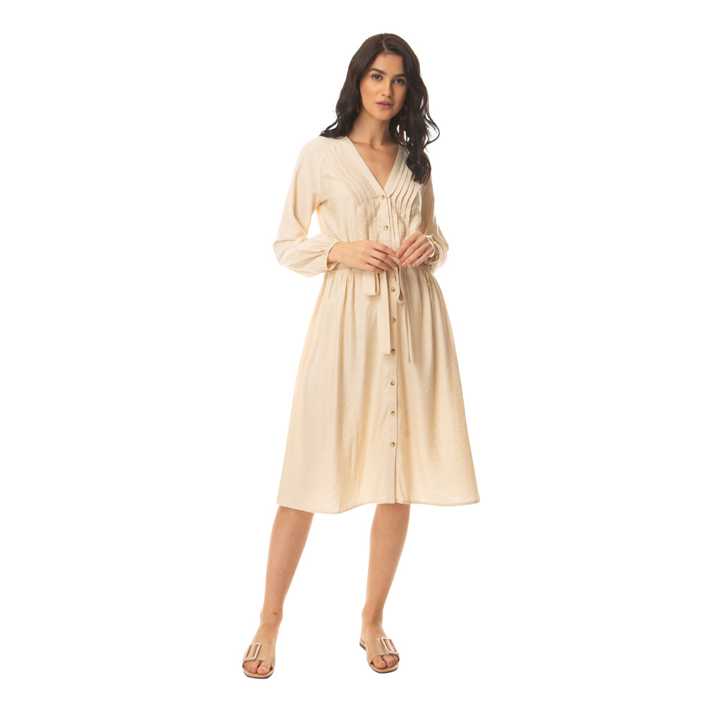 Pleety Buttoned Dress - MyraUSA