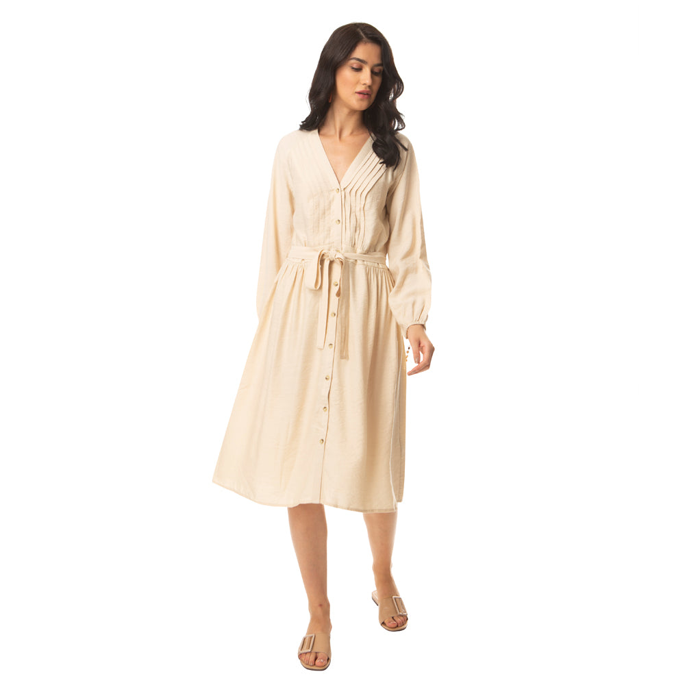Pleety Buttoned Dress - MyraUSA