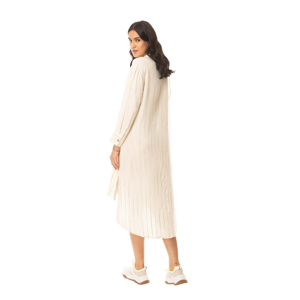 Strippy Collar Dress - MyraUSA