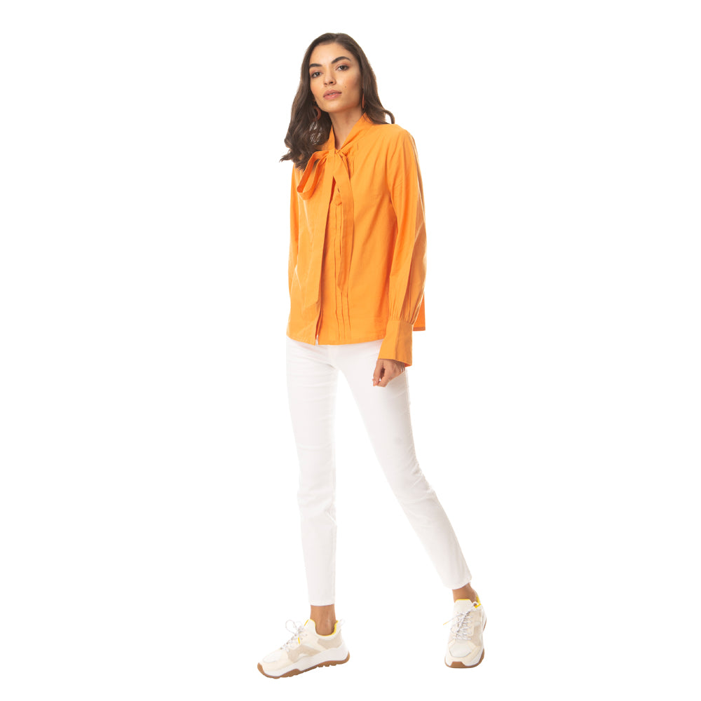 Pleets & Bow Shirt - MyraUSA