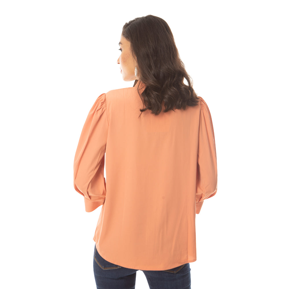 Tempted Peach Bow Shirt - MyraUSA