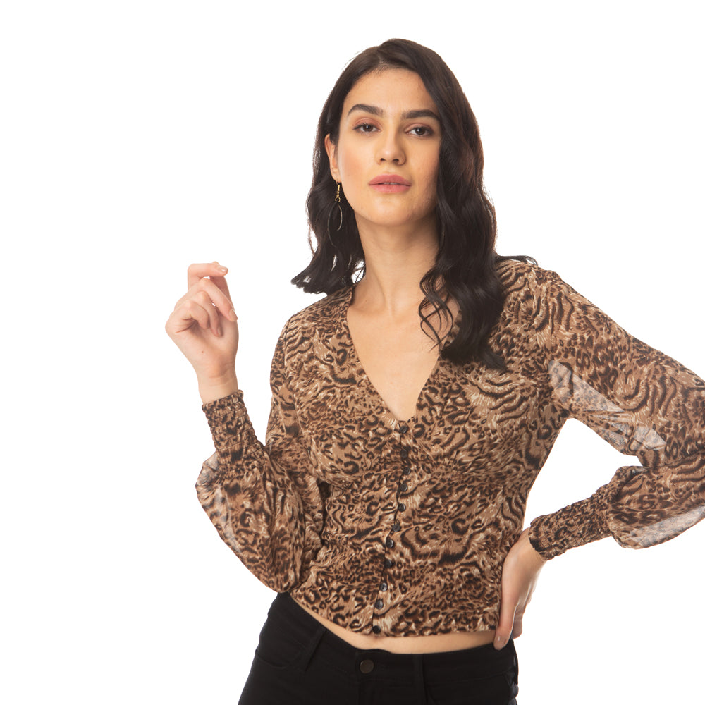 Leopard Ador Crop Top - MyraUSA