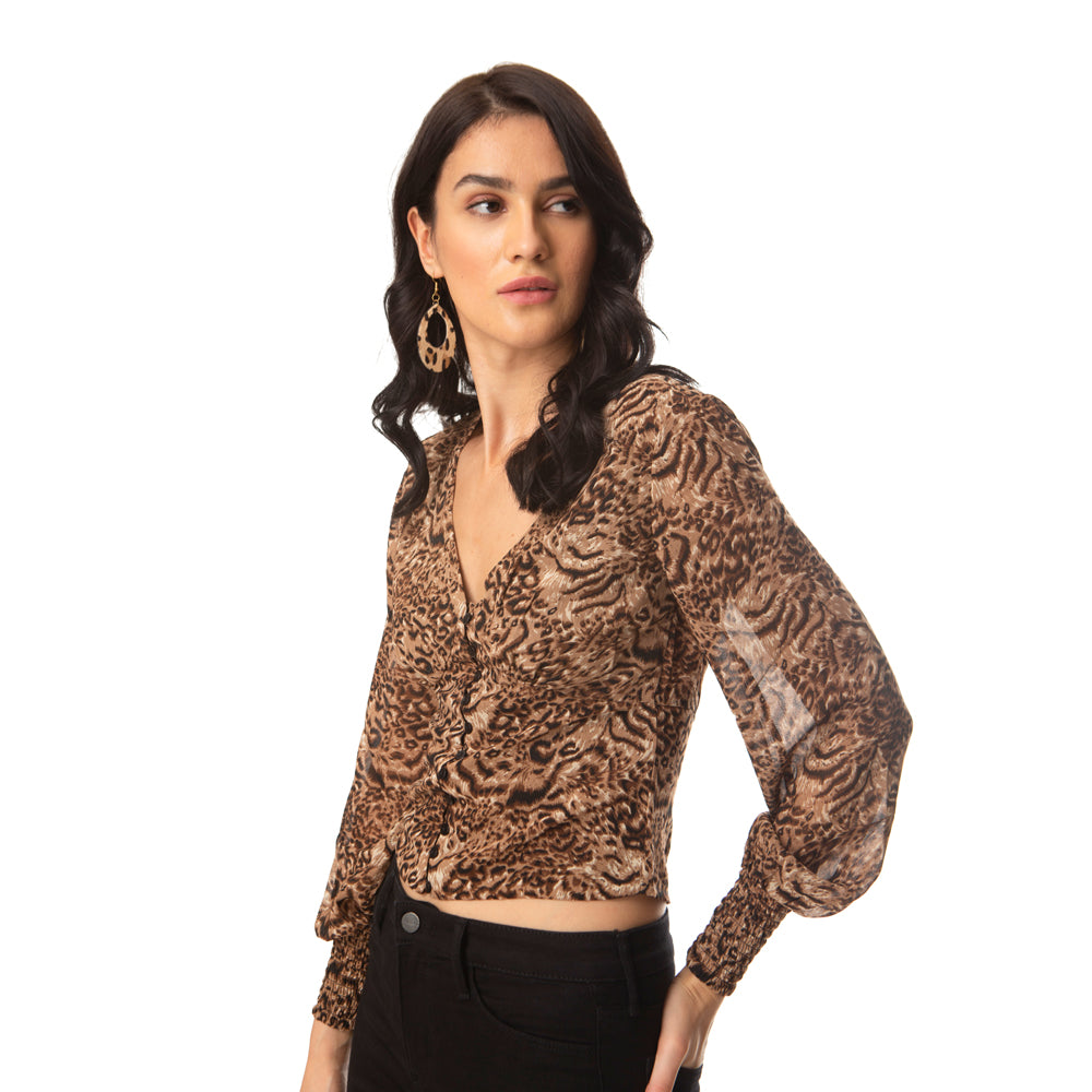 Leopard Ador Crop Top - MyraUSA