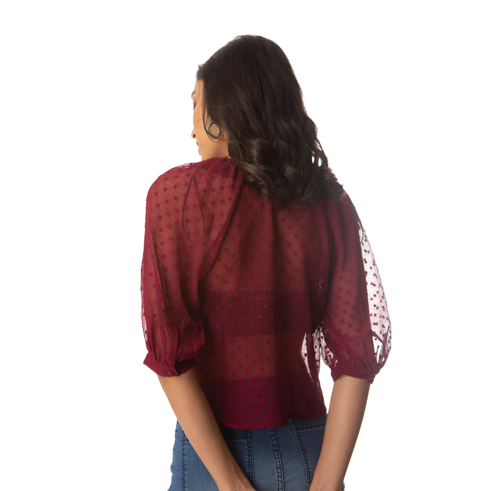 Cherry See-Through Crop Top - MyraUSA
