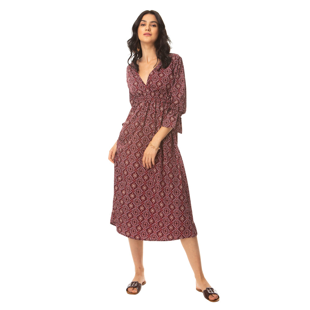 Ajrakh Midi Dress - MyraUSA
