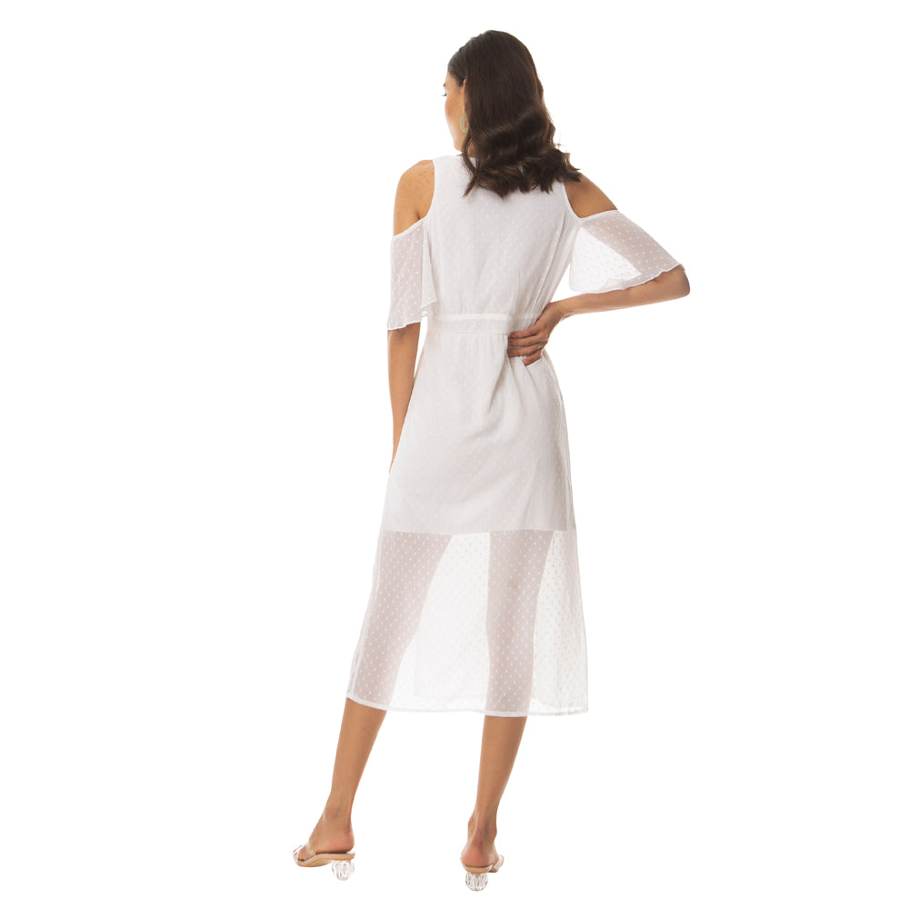 Sleeve Essence Slit Dress - MyraUSA