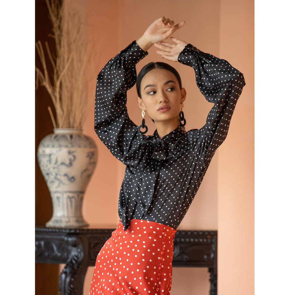 Polka Galore Bow Top - MyraUSA