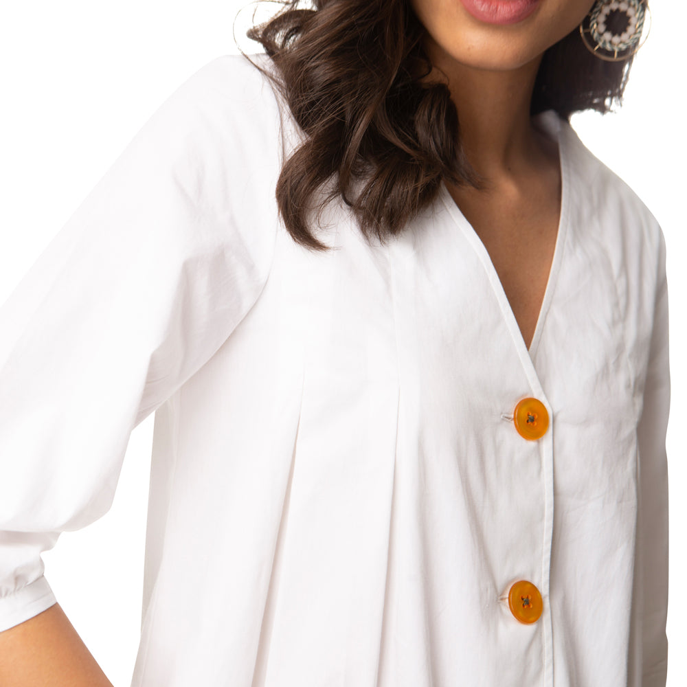 Glistening White Top - MyraUSA