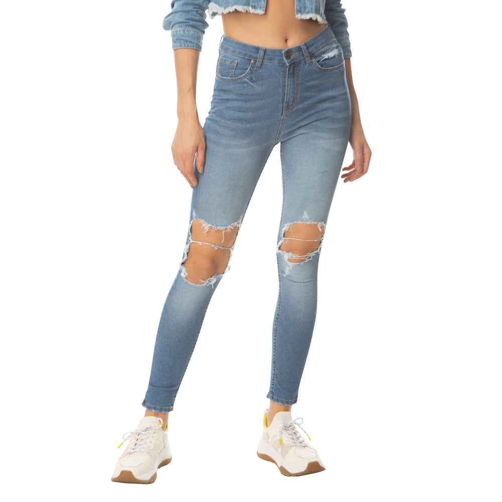 Awristocrat Knee Ripped Jeans - MyraUSA