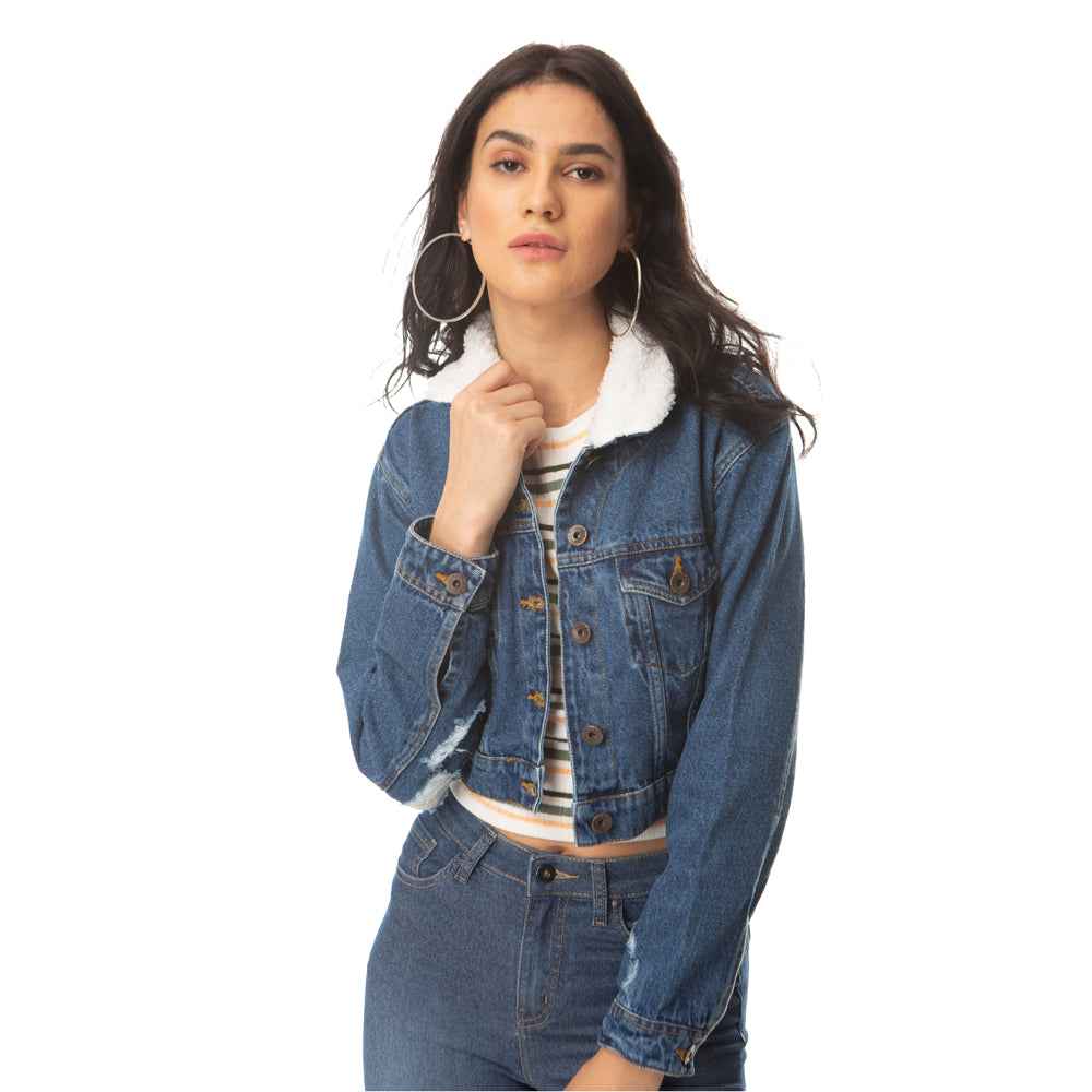 Rumors Sherpa Denim Jacket