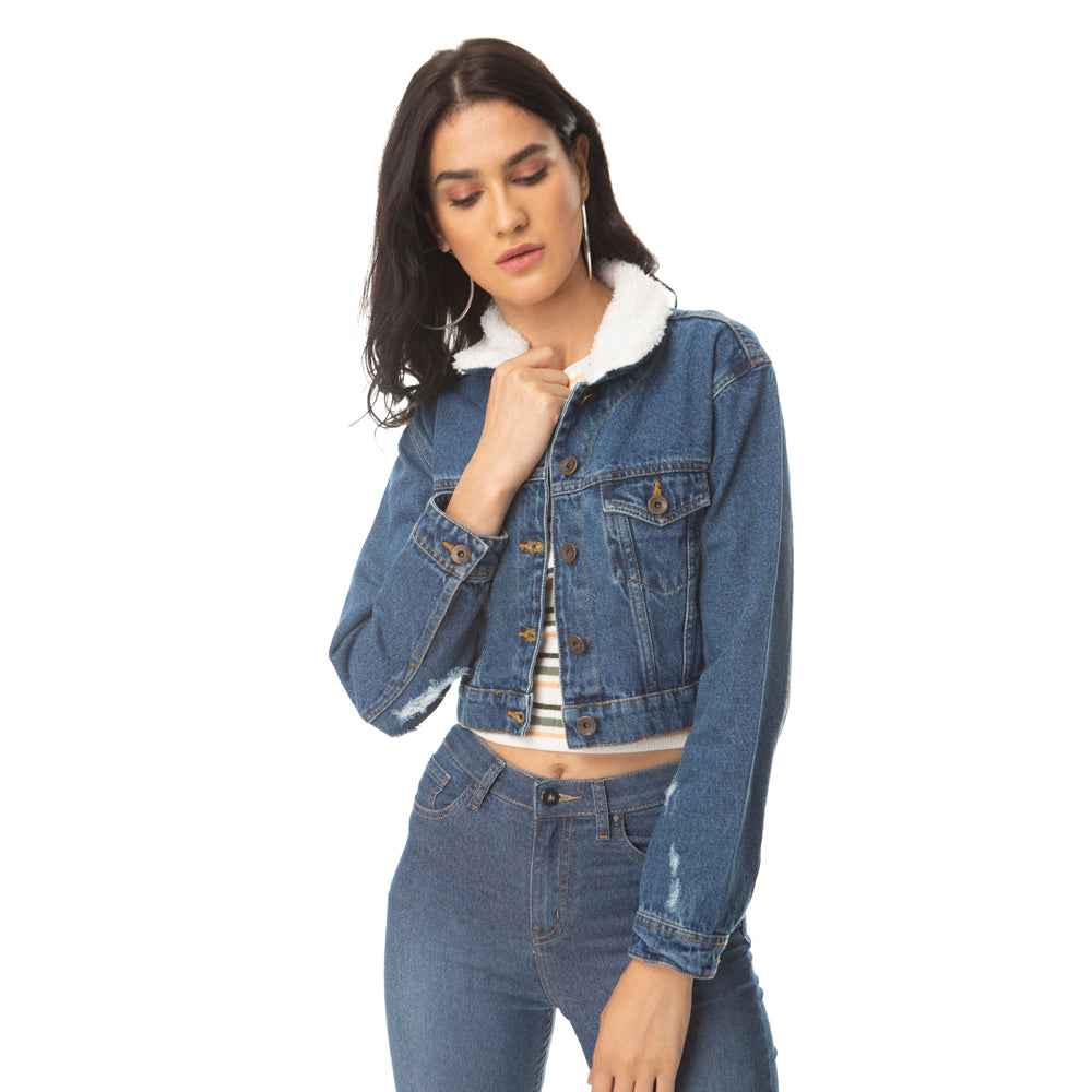 Rumors Sherpa Denim Jacket