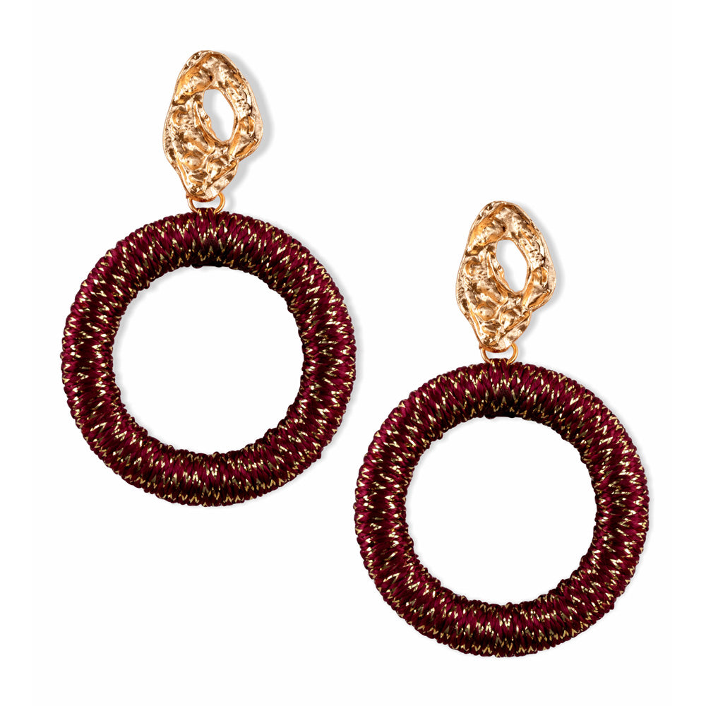 Hammered Blossom Hoops - MyraUSA