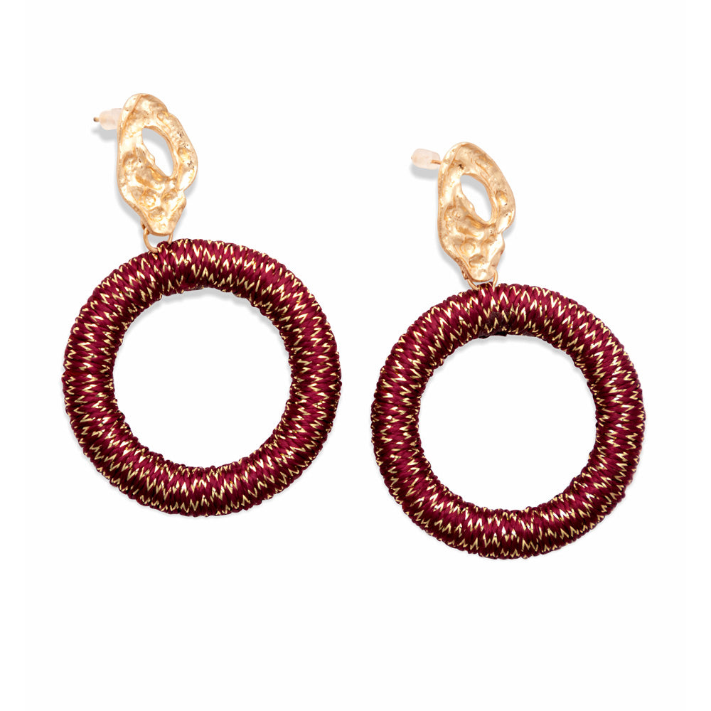 Hammered Blossom Hoops - MyraUSA