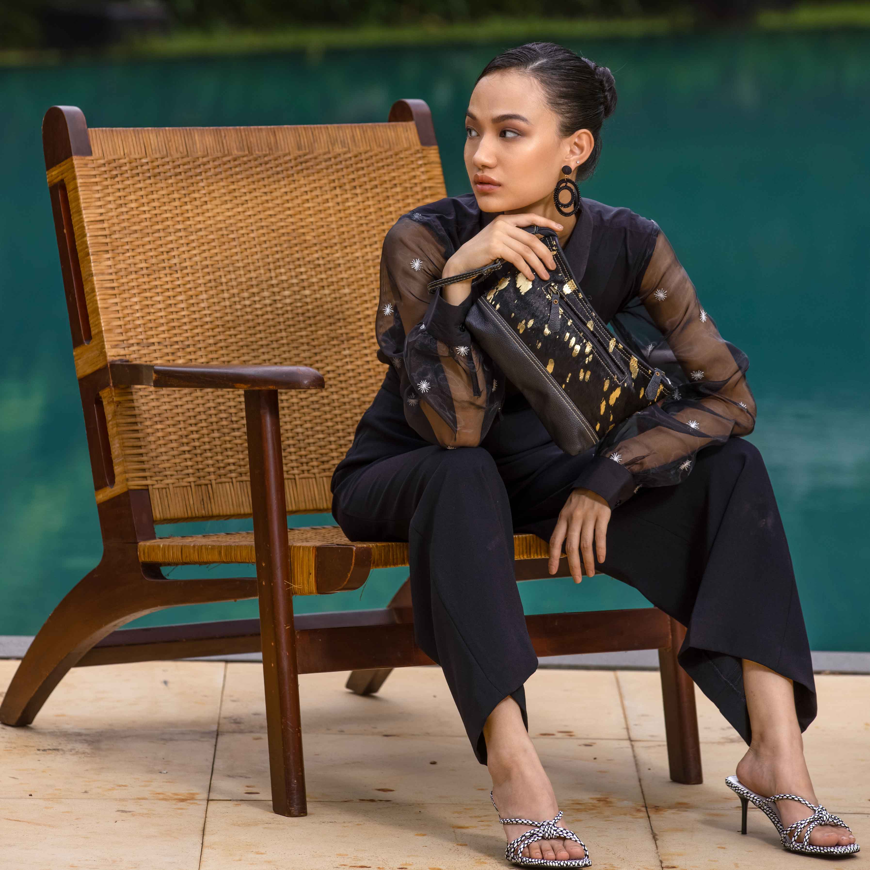 MOORISH LEATHER AND HAIRON BAG - MyraUSA