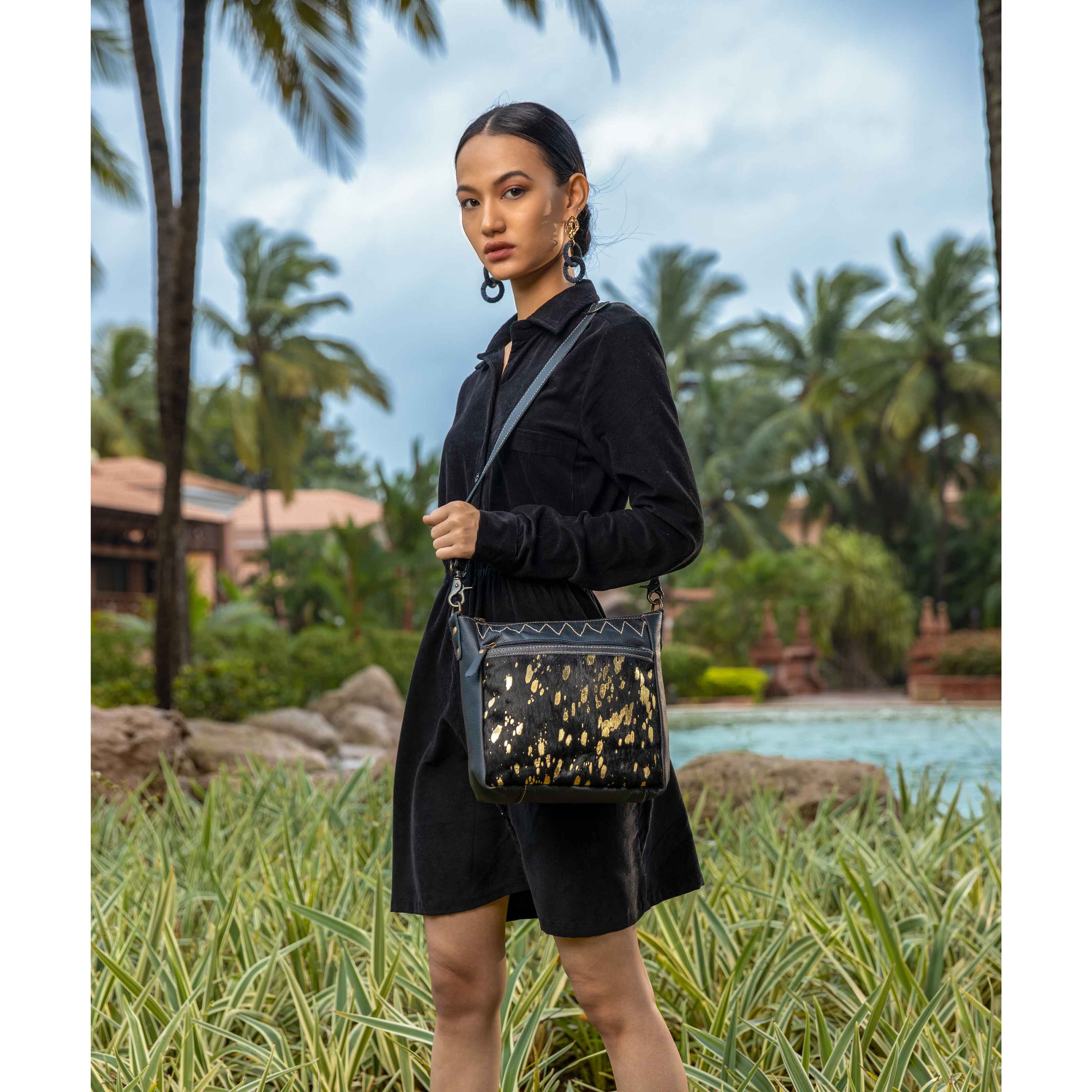 ZIGGY LEATHER AND HAIRON BAG - MyraUSA