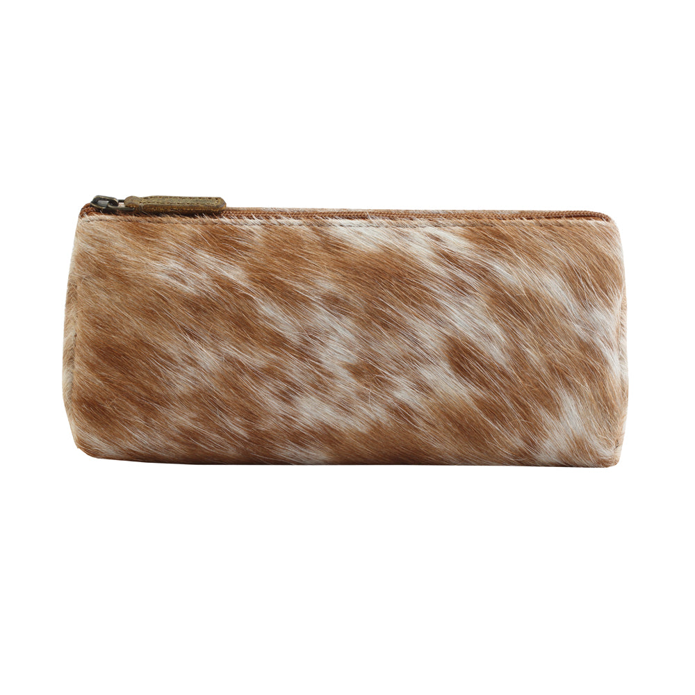 SANDY LEATHER AND HAIRON MULTI POUCH - MyraUSA