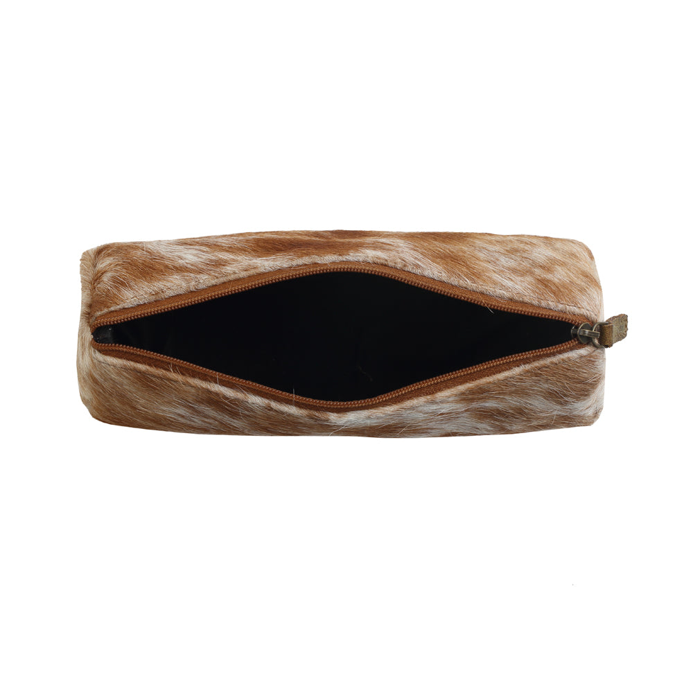 SANDY LEATHER AND HAIRON MULTI POUCH - MyraUSA