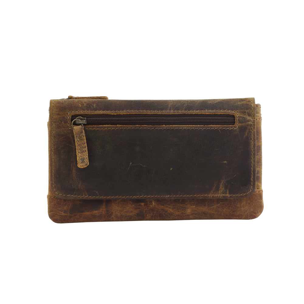 OAK FIRE LEATHER AND HAIRON WALLET - MyraUSA