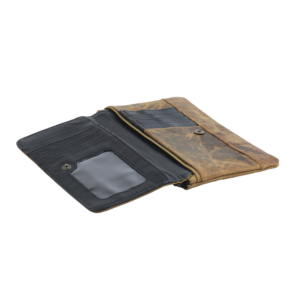 OAK FIRE LEATHER AND HAIRON WALLET - MyraUSA