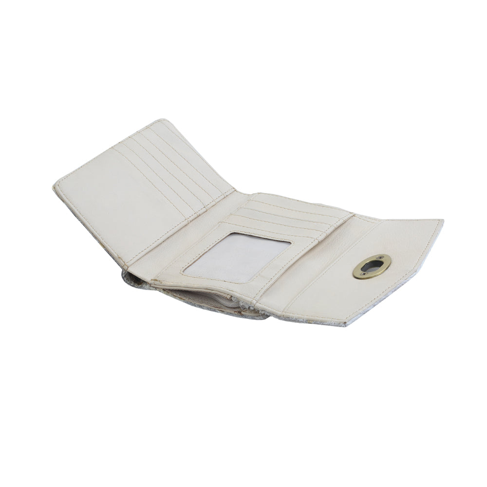 GOLD INDULGENCE LEATHER AND HAIRON WALLET - MyraUSA