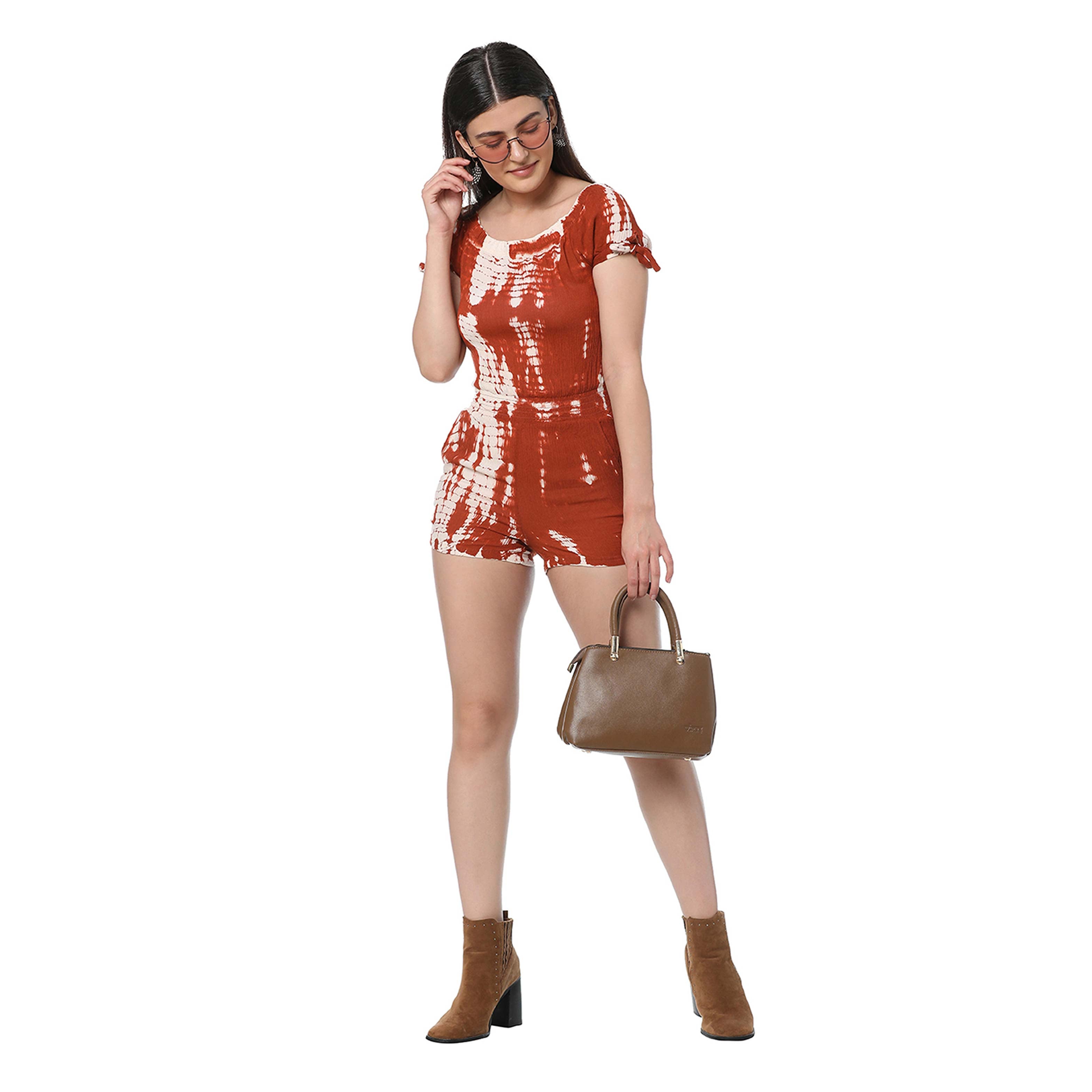 Chestnut Playsuit Romper - MyraUSA