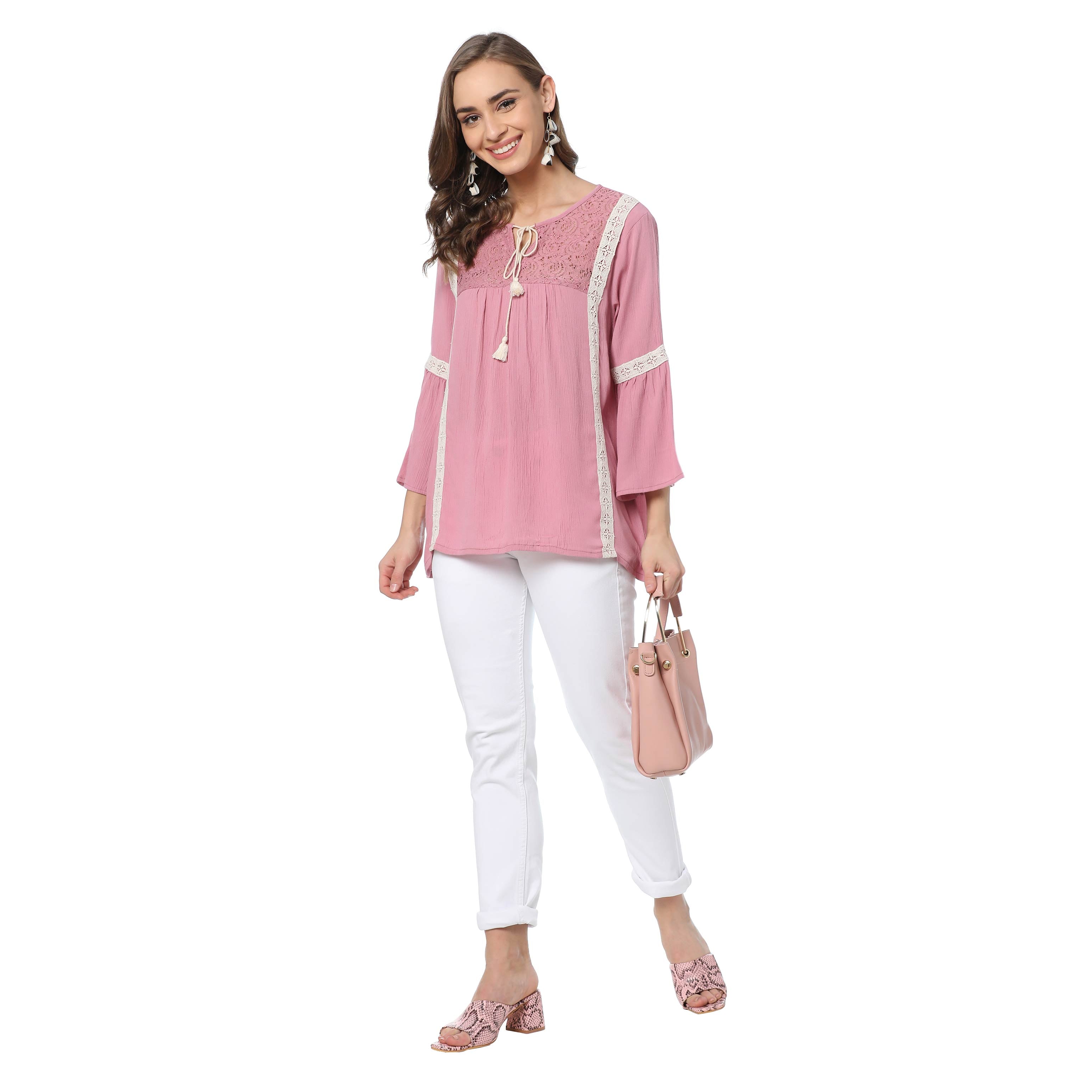 Netted Pink Top - MyraUSA