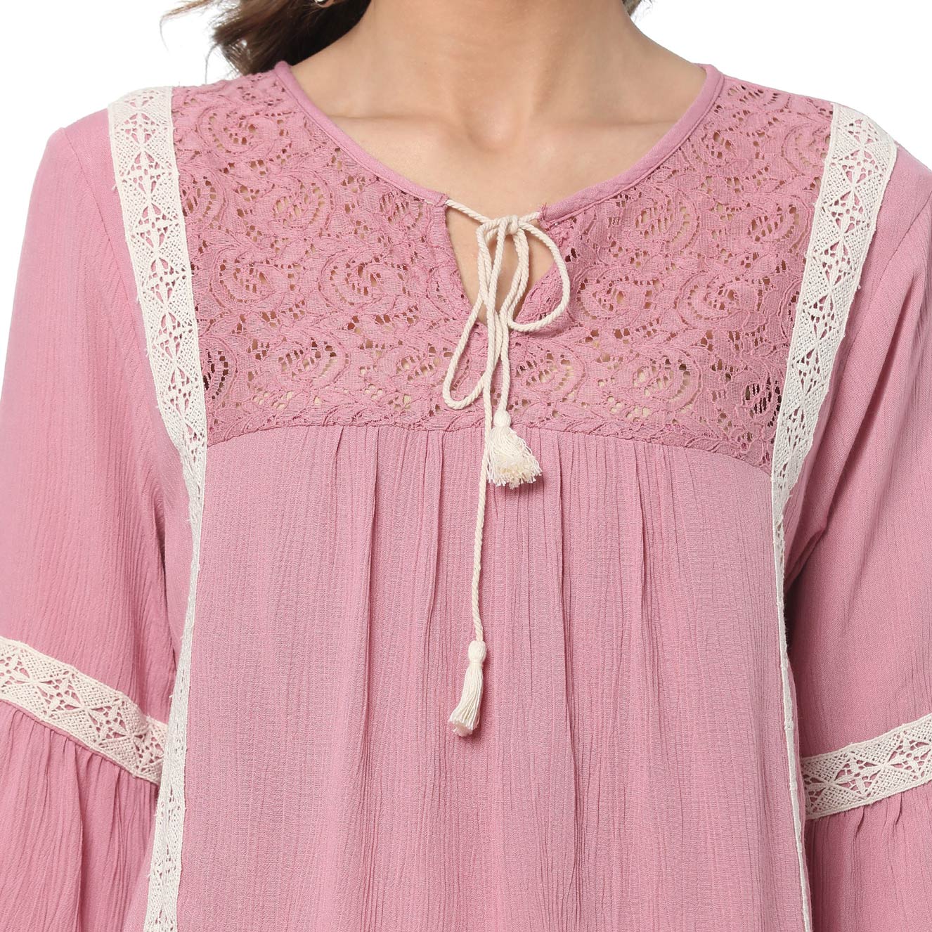 Netted Pink Top - MyraUSA