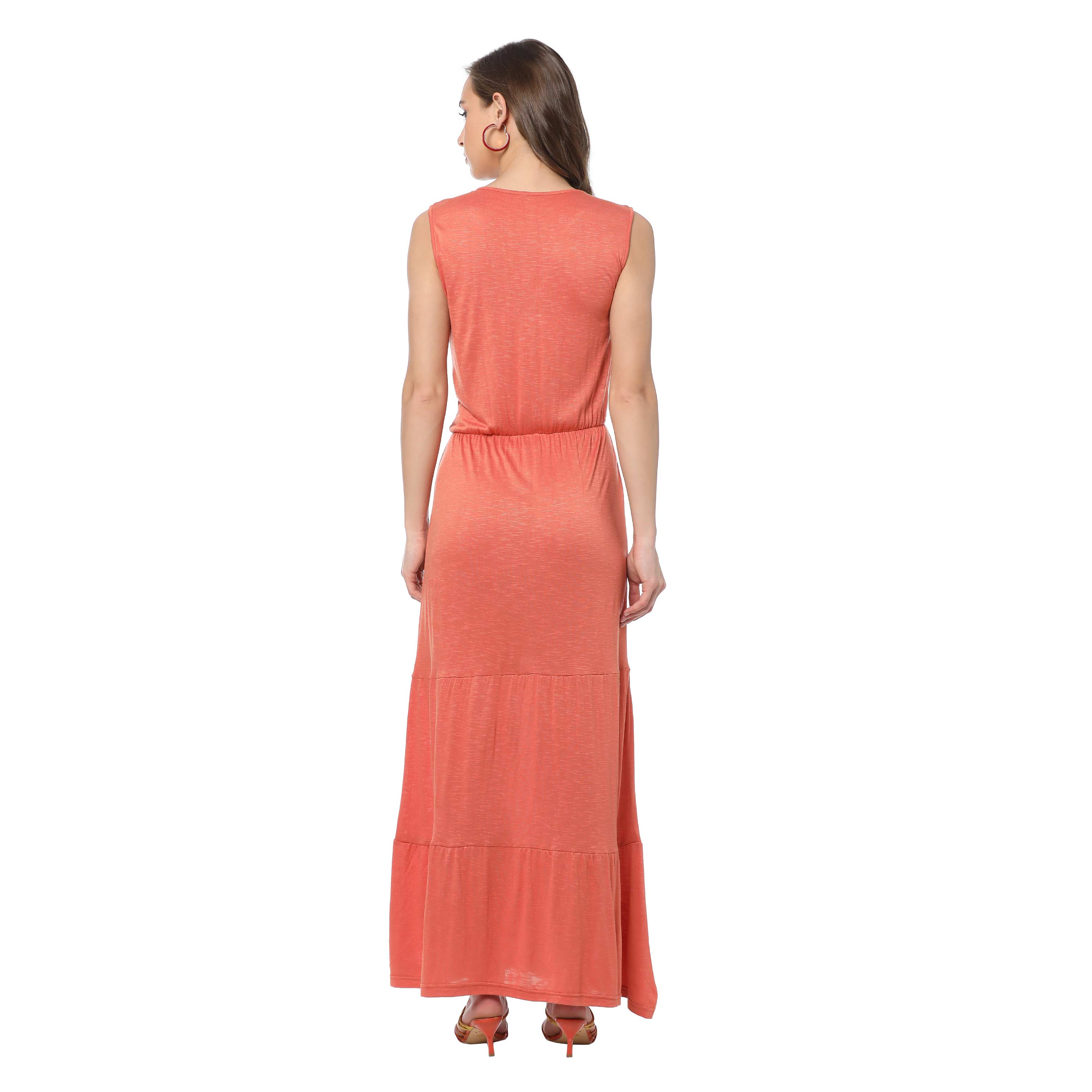 Layered Coral Dress - MyraUSA
