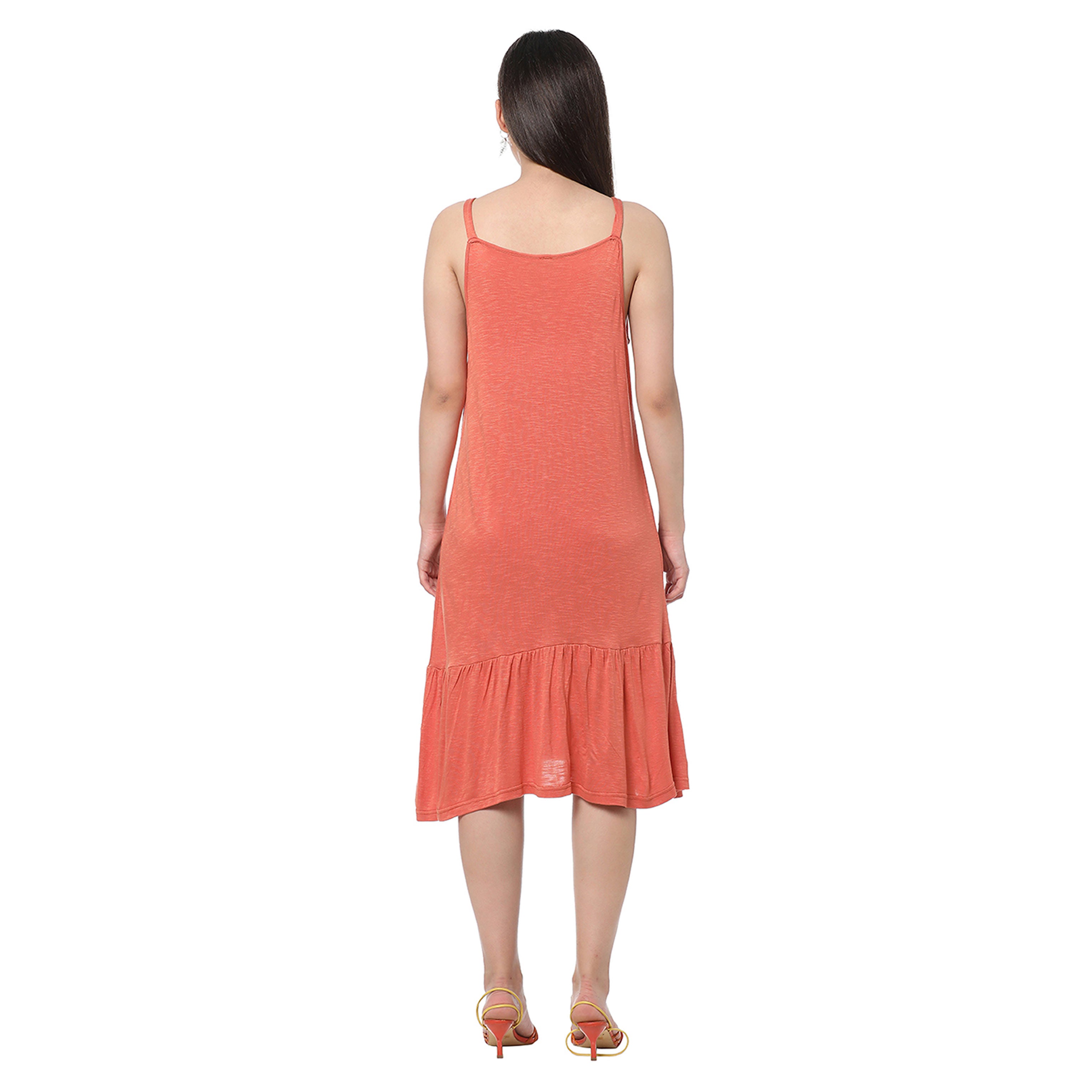 Refined Orange Dress - MyraUSA