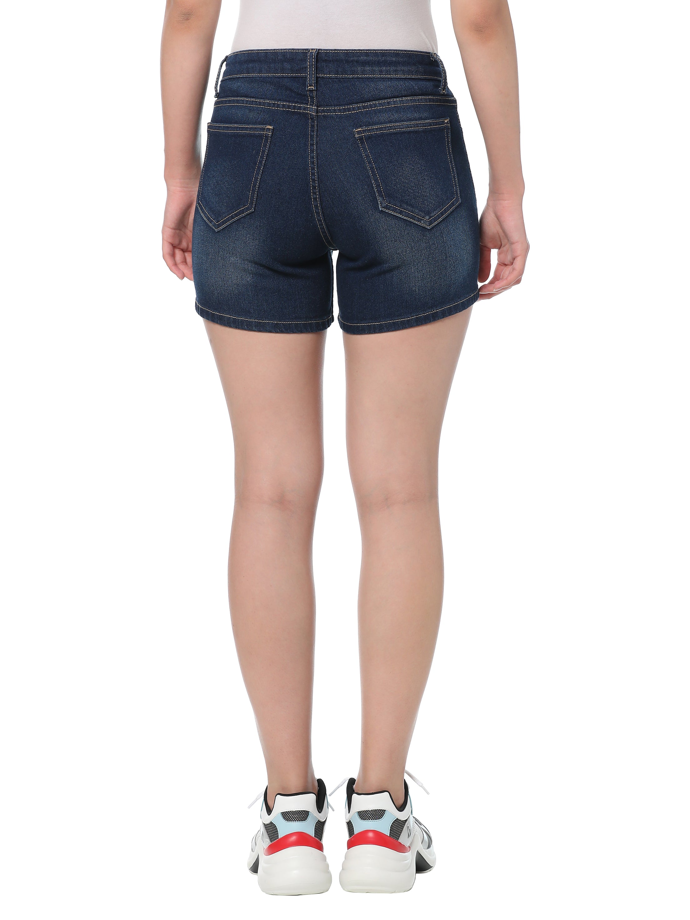 Distressed Denim Shorts - MyraUSA