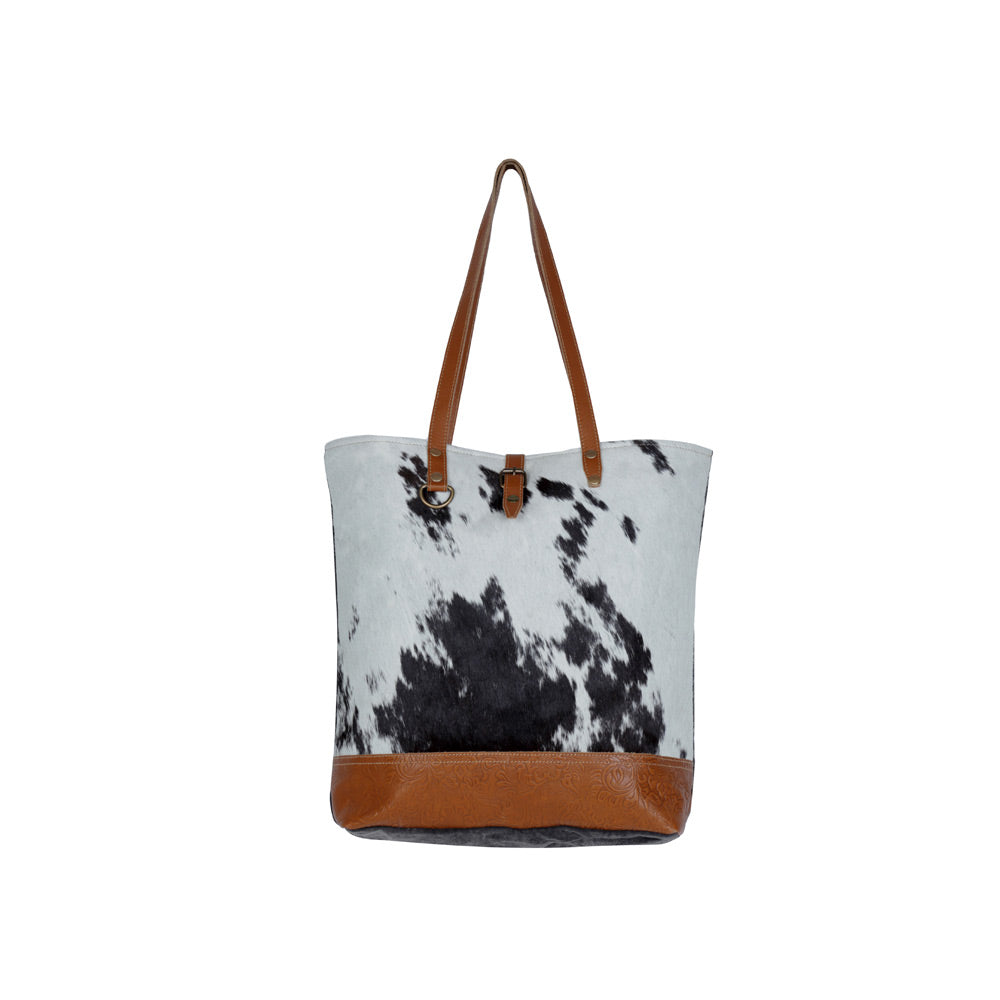 Rock-Strewn Canvas & Hairon Bag - MyraUSA