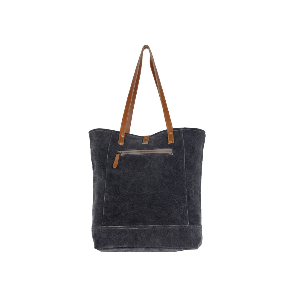 Rock-Strewn Canvas & Hairon Bag - MyraUSA