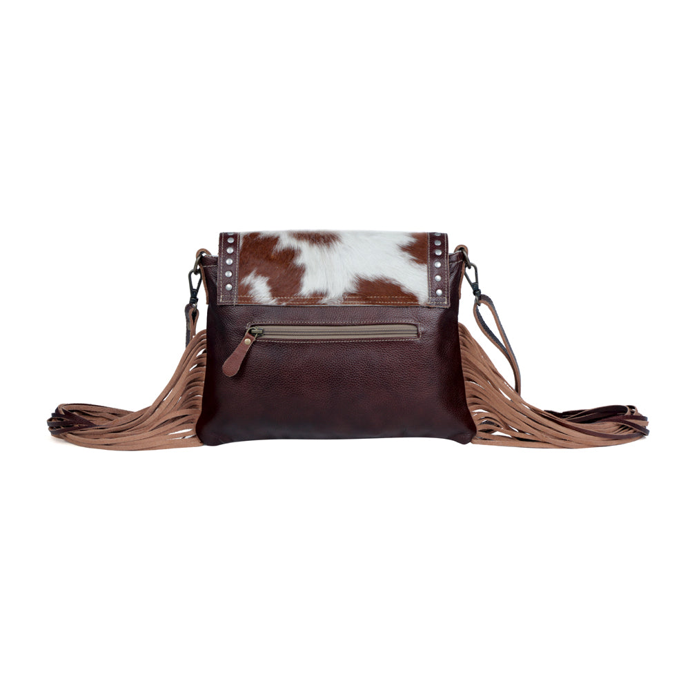 Carved Blossoms Leather & Hairon Bag - MyraUSA