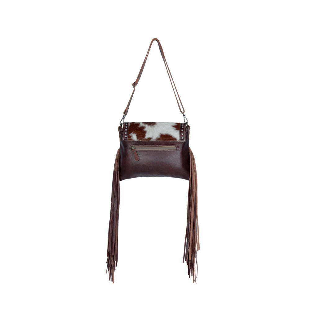 Carved Blossoms Leather & Hairon Bag - MyraUSA