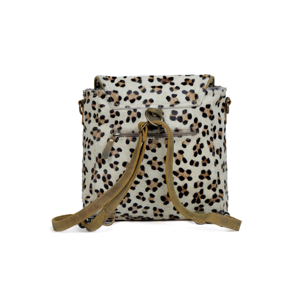 Quaint Leopard Print Leather & Hairon Bag - Myra USA